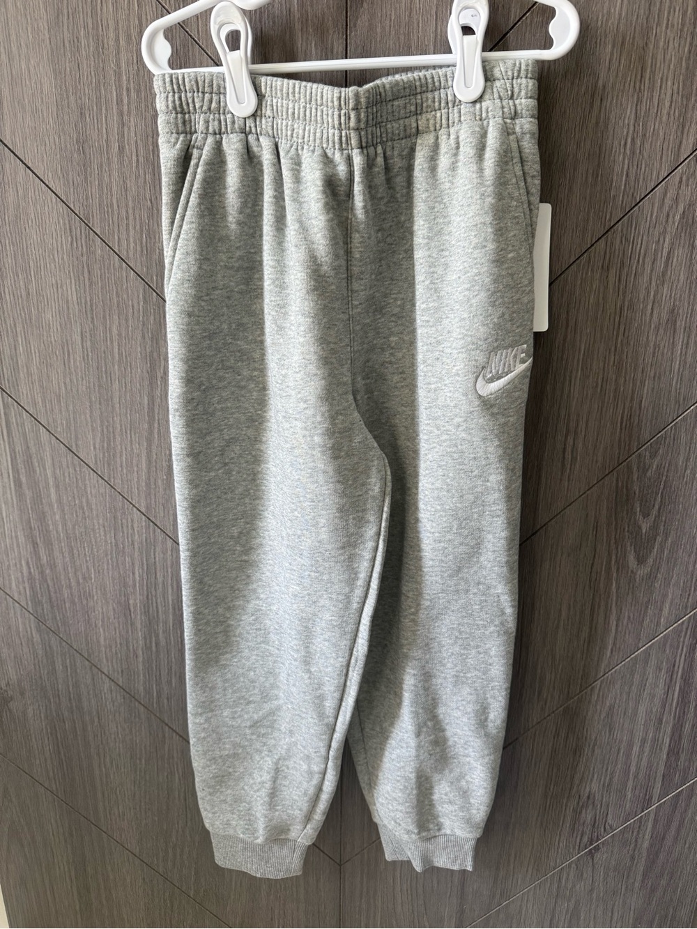 Nike Kids Light Grey Fleece Joggers